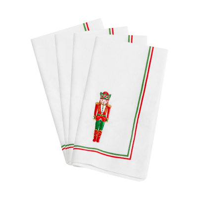 Serviettes de table Lenox Bayberry Nutcracker, ensemble de 4, multicolores - 45,7 cm x 45,7 cm