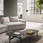 Abrey Round Coffee Table with Wooden Base-1407347309
