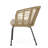 Outdoor Chair With Sleek Design, Water- Cushions, 22.77W X 23.16D 30.23H, Assembly Required, Brown & Beige Modern For Garden, 30.23H 22.77W, +