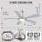 52" 5-blade Ceiling Fan With Lights And Remote Control-1909933095