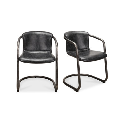Higbee Genuine Leather Dining Chair