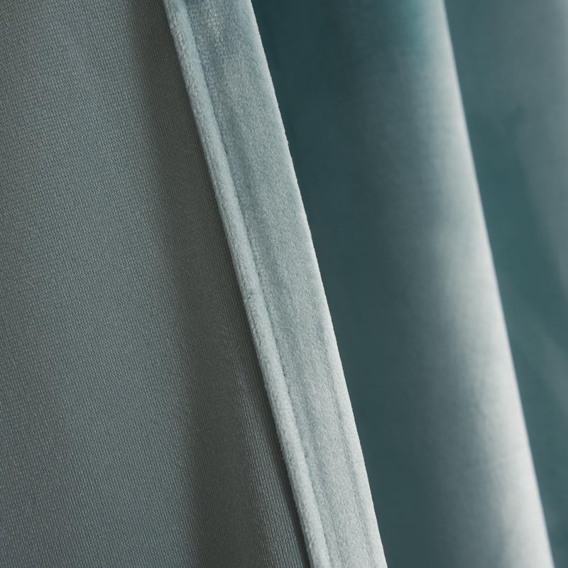 52"W Eggshell Blue 2 Panels Luxury Decor Blackout Curtains Drapes, 132.08cm Width x 274cm Drop