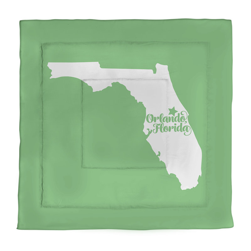 Orlando Polyester Comforter, Green