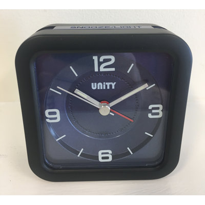 Analog Quartz Alarm Tabletop Clock - Green & White
