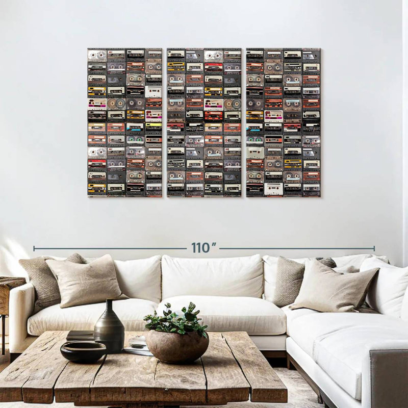 Abarca Audio Cassettes Collection, 48" H x 74" W