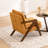 Mid Century Modern Upholstered Chenille Solid Wood Accent Armchair-1904025301