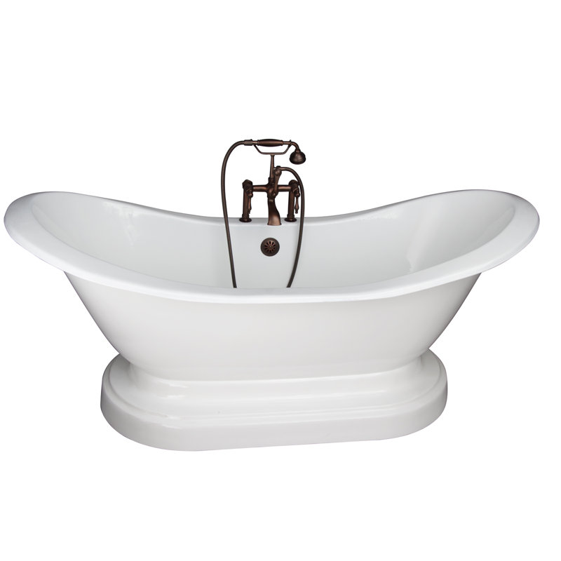 72'' x 30'' Soaking Cast Iron Bathtub, Oil Rubbed Bronzed