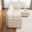 Canapé modulaire avec repose-pieds 4 pièces Wilroy-520331326