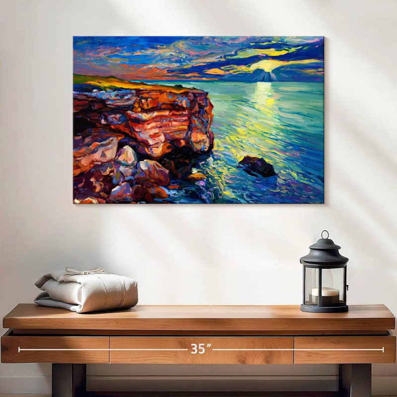 Gillard Shoreline Rock Cliff, H 16 po x l 24 po