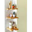 Ensemble de 3 tablettes de coin flottantes en bois de cèdre massif - Tablettes de coin murales pour la cuisine, le salon, la salle de bain, la chambre à coucher - Décoration murale en bois rustique