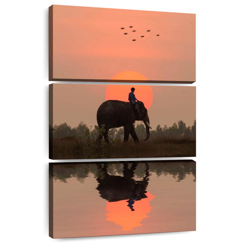 Elephant Rider, H 32" x l 20"