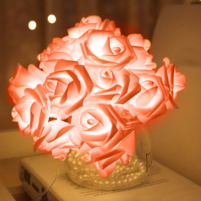 rose light string Rose LED String Lights Approx. 10ft USB Romantic Rose Lights Outdoor Valentine's Day Wedding Room Garden Christmas Terrace Holiday