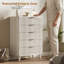 Commode à 5 tiroirs cannelés pour chambre à coucher, commode moderne de 28 po avec tiroirs profonds, organisateur de tiroir en bois pour salon, couloir, chambre de bébé, garde-robe de couloir-650902824