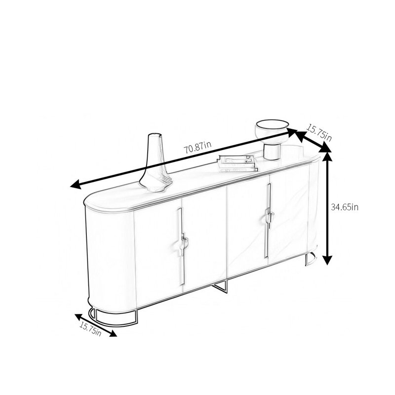 Engles, 34.65" H x 70.87" W x 15.75" D