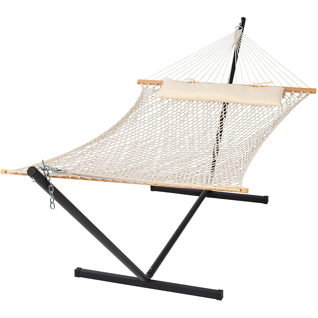 Volkrad Double Spreader Bar Hammock with Stand Arlmont & Co. Hammock 