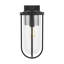  Lanterne murale d'extérieur en verre transparent noir à 1 ampoule-1197954046