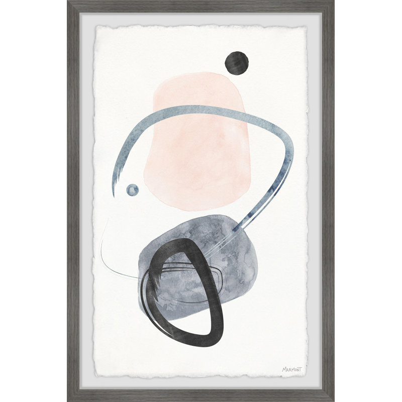 Black Over Pink Sketches 1 Piece Single Picture Frame Painting, 30 cm H x 20 cm W
