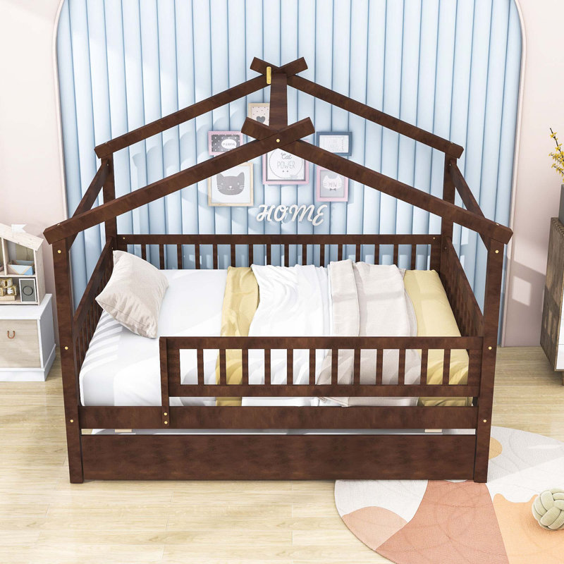 Dustee Wood Daybed with Slats, Full, Walnut