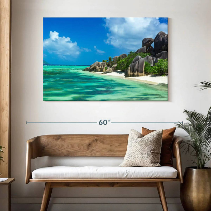Gillard Seychelles, île de La Digue, H 32 po x l 48 po