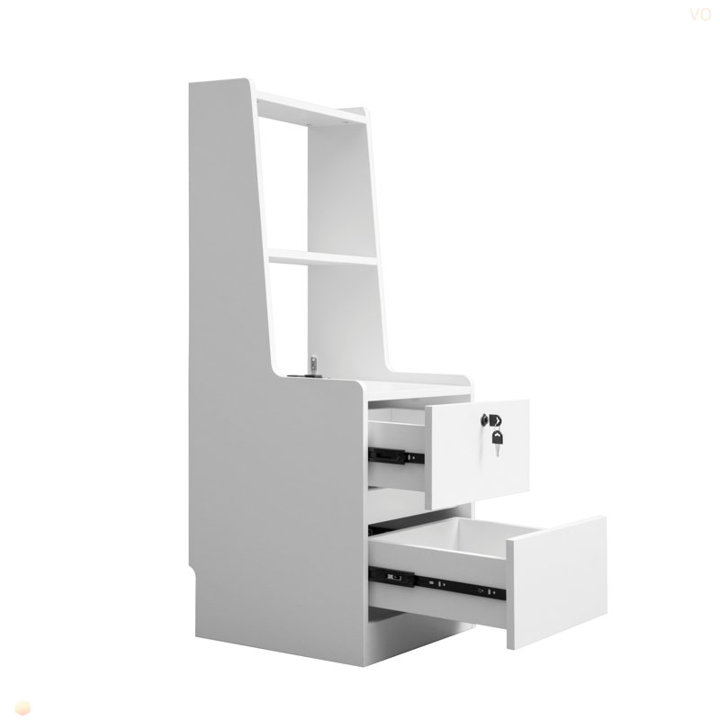 Table de chevet avec station de charge, table de chevet intelligente avec veilleuse, table de chevet moderne avec bibliothèque, tables de chevet avec armoire de rangement pour la chambre à coucher