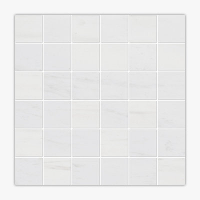 Bianco Dolomiti Honed 2x2 Square Marble Mosaic