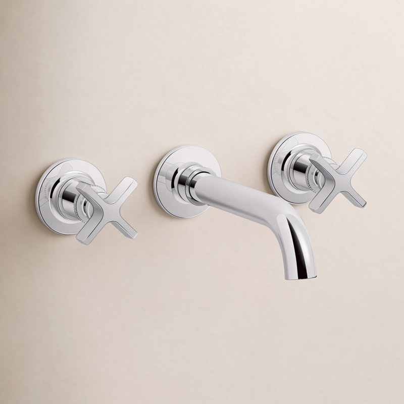 Castia by Studio McGee Wall-Mount Bathroom Sink Faucet Trim 1.2 GPM, Polished Chrome