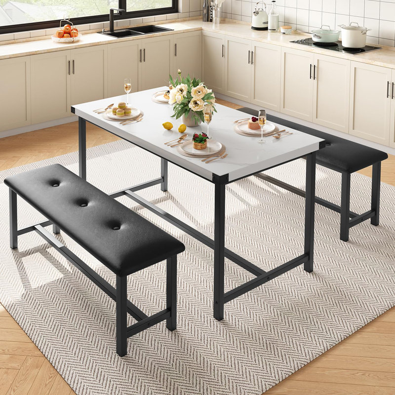 Ensemble repas pour quatre personnes, Noir, White