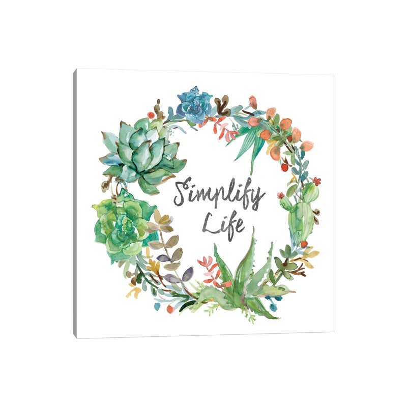 Simplify Life by Carol Robinson - Wrapped Canvas Print, 45.72 cm H x 45.72 cm W x 3.175 cm D