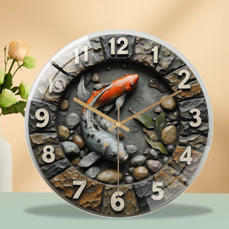Horloge murale Koi Fish