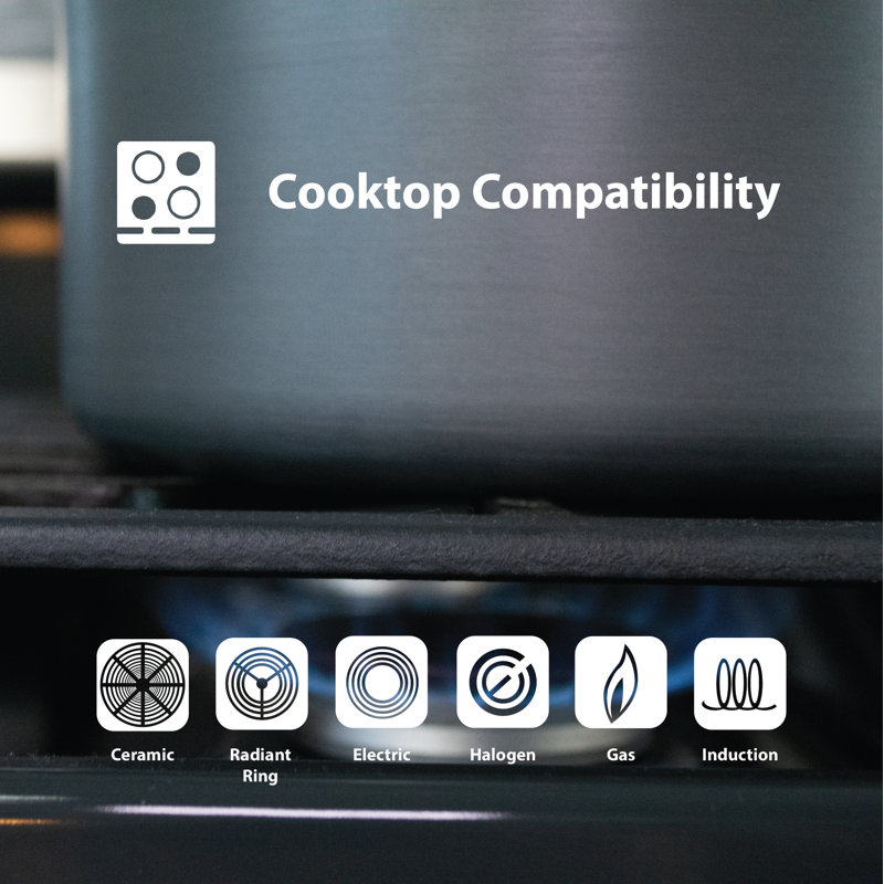 Non-Stick Anodized Aluminum Saute Pan with Lid, 3 qt