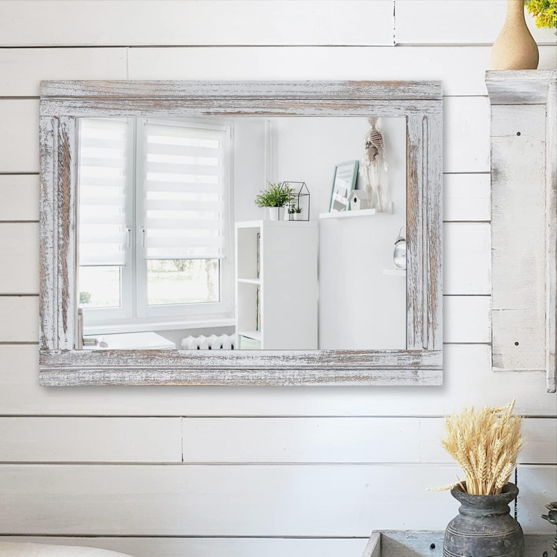 Rectangle Wall Mirror, Wood