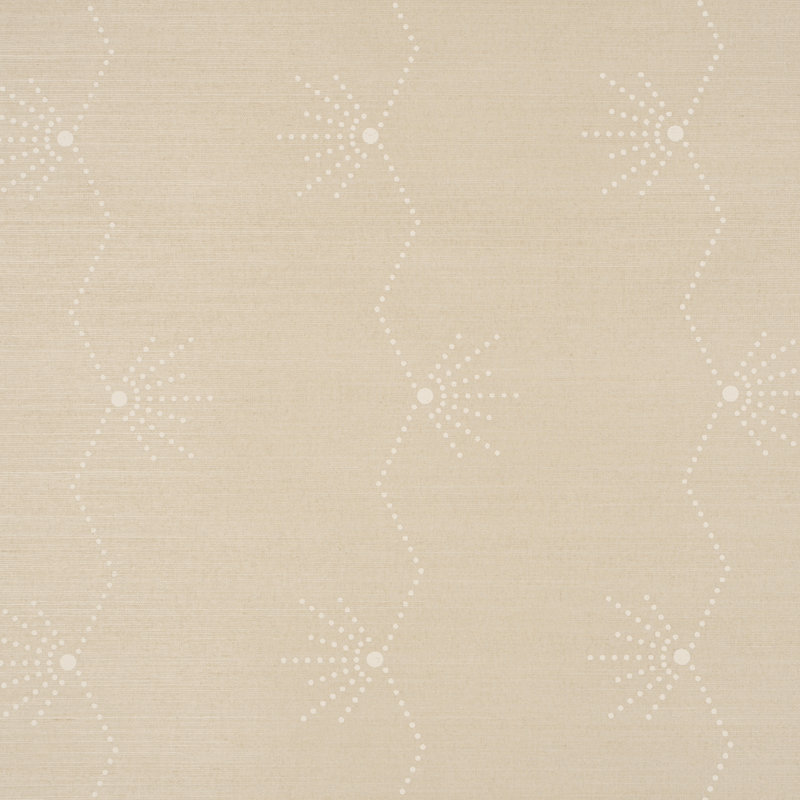 Papier peint à rayures en sisal Royere, Tanné