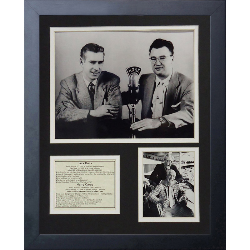 Souvenirs encadrée jack flambe et harry caray