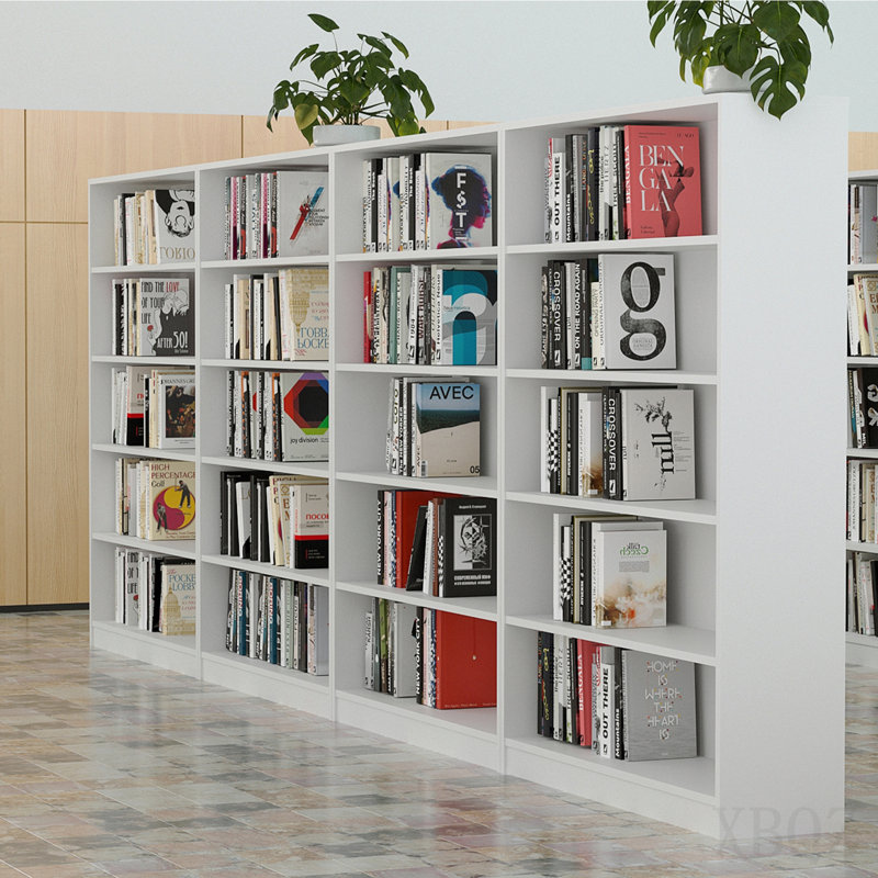 Bibliothèque blanche à 5 tablettes pour 5 pièces
