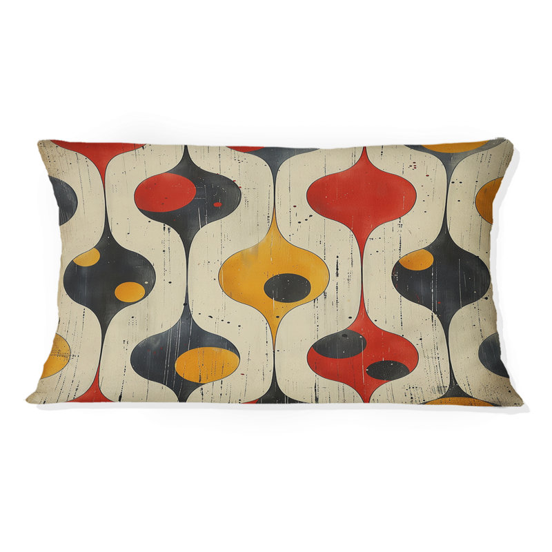 Coussin lombaire orange Midcentury Charm III - Midcentury