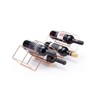 Tabletop Wine Bottle Rack in Copper