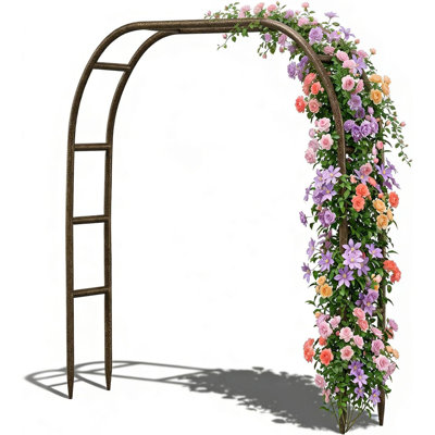 Green - Metal Pergola Arbor, 4.6 Feet Wide X7.9 Feet High,assemble Freely Lightweight Wide Garden Arch For Various Climbing Plant Wedding Garden Arch Bridal Party Decoration Wide Arbor
