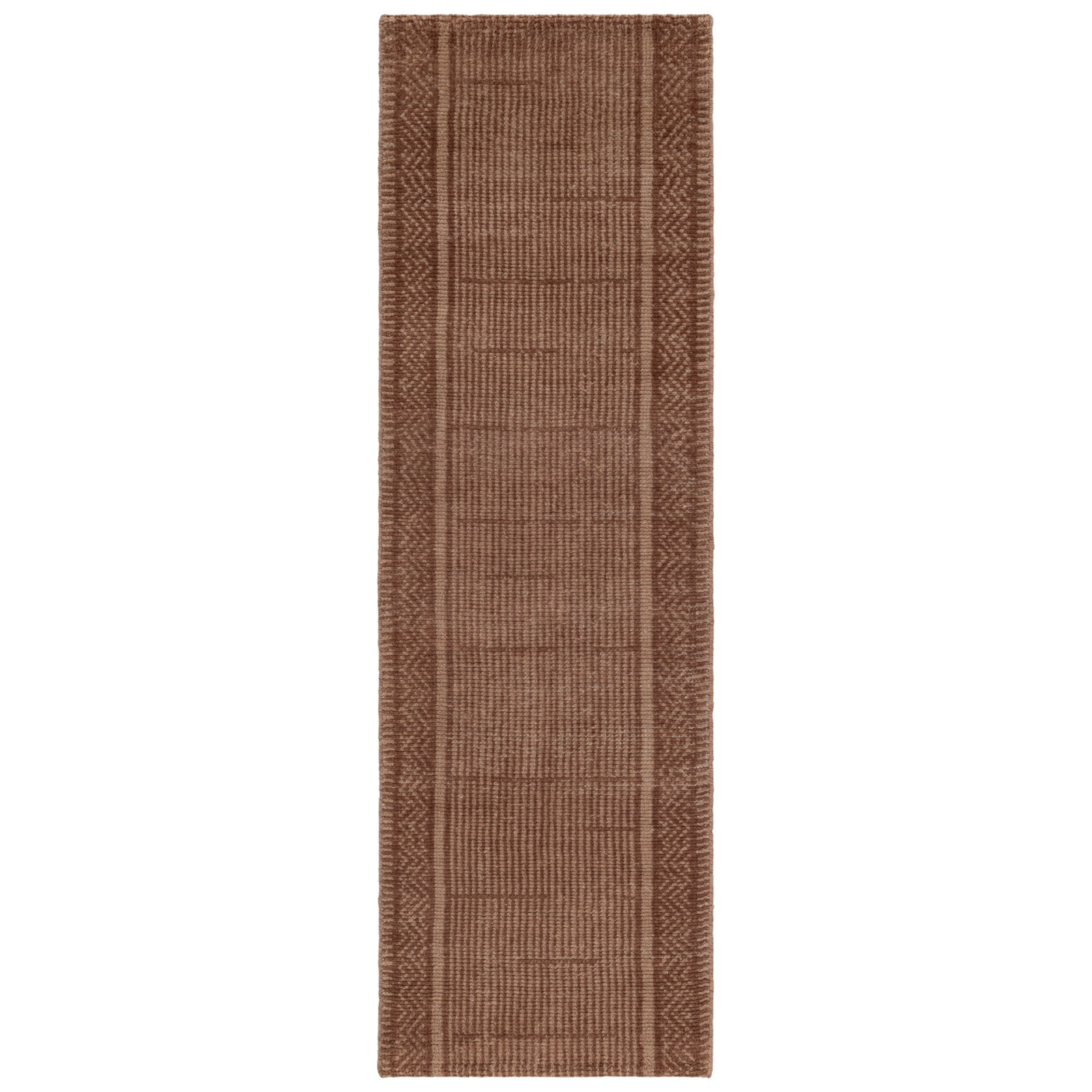 Villa Hand Knotted Wool Indoor Rug, Red, 2'6x8'