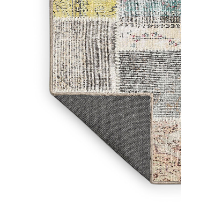 Tapis gris/rose/beige contemporain, Rectangle 3 pi x 5 pi