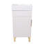 Petit meuble-lavabo simple 15,75 po avec plateau en céramique et armoire Geniotto
