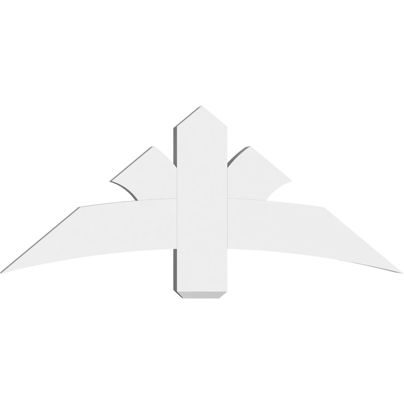 Davenport Architectural Grade Gable Bracket, 20" H x 48" W (Pitch: 10/12), 4" D x 6" F, PVC