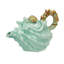 Théière en grès en forme de coquillage avec poignée étoile de mer et coquillages