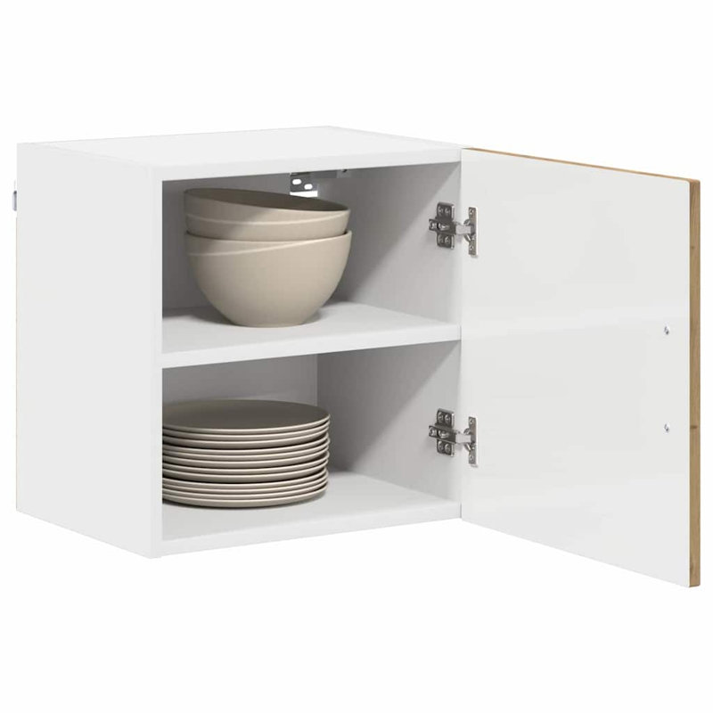 Vidaxl Kitchen Wall Cabinet Black 40 X 31 X 40 Cm Engineered Wood, Artisan Oak, 40cm H x 40cm W x 31cm D