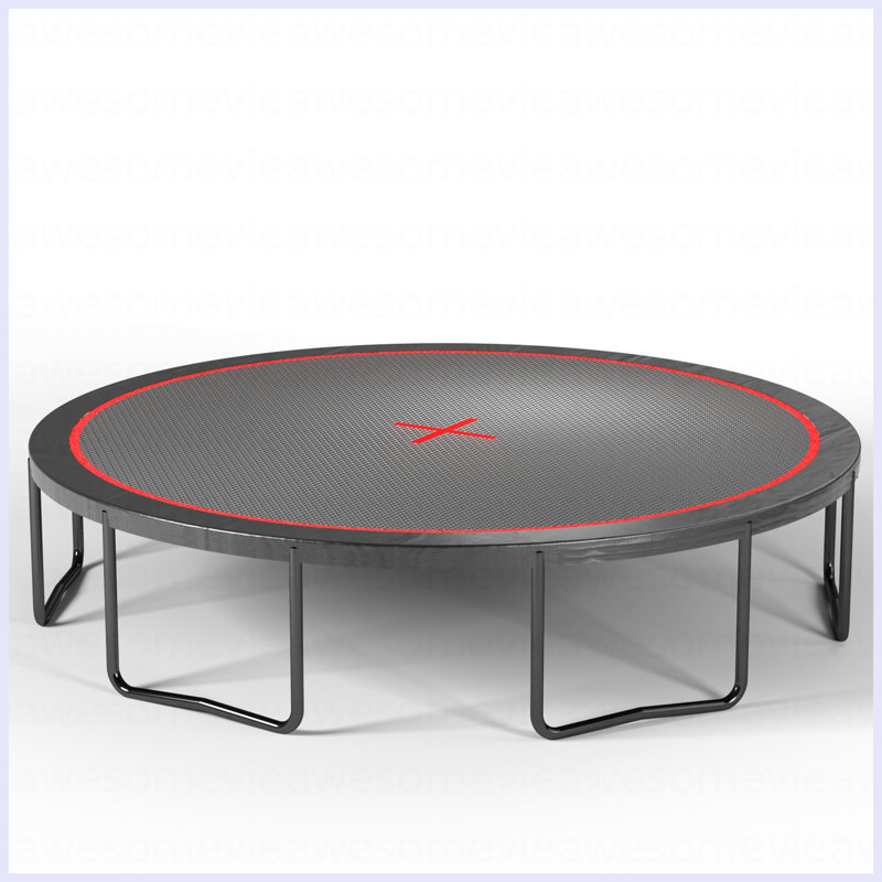 YC 16FT - Trampoline - citrouille - noir rouge