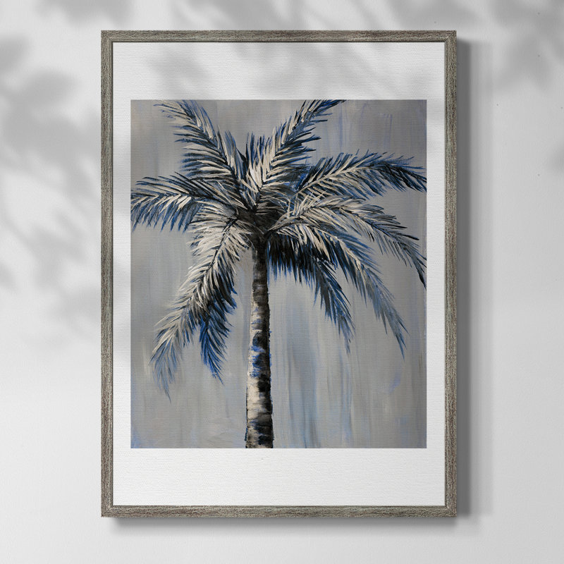 Palm Magic Evening II, reproduction encadrée - bois massif 44929, H 11 po x l 9 po