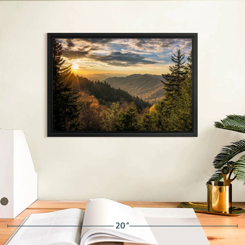 Alvord Sunrise In Smoky Mountains, 9" H x 13" W