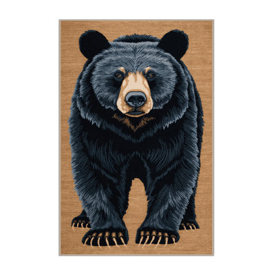  Tapis lavable avec ours noir américain