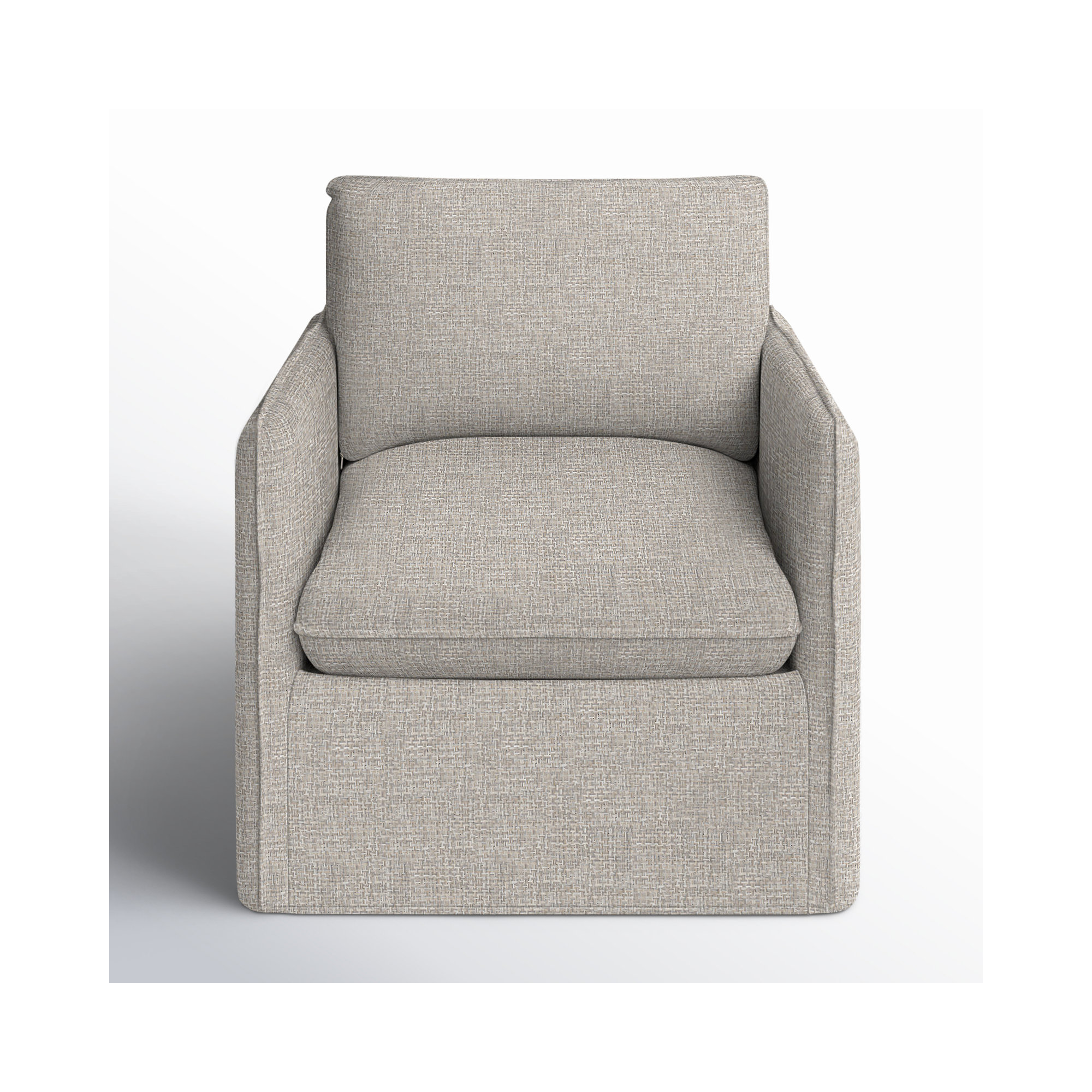 Bellatrix Slipcovered Armchair, Drusky Ivory Sustain® Basketweave