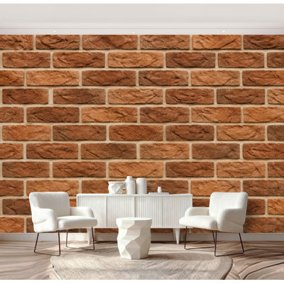 Peel and Stick Wallpaper Red Brick Wall  Prints surface distinctive patterns colors Wall Murals 69"H x 96"W Removable PVC Wall Paper Self-Adhesive Wall Decor for Bedroom Living Room Home Office