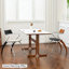 Chaise d'appoint à dossier moyen de couleur noire d'âge moyen (ensemble de 2)-129993755